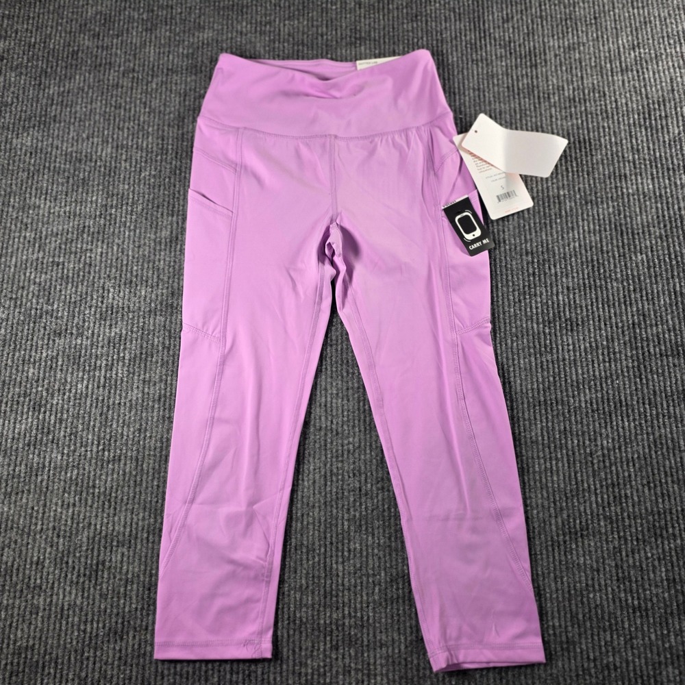 X‎ by Gottex Studio Ultraluxe Lavender Purple Capri Leggings with Pockets Small